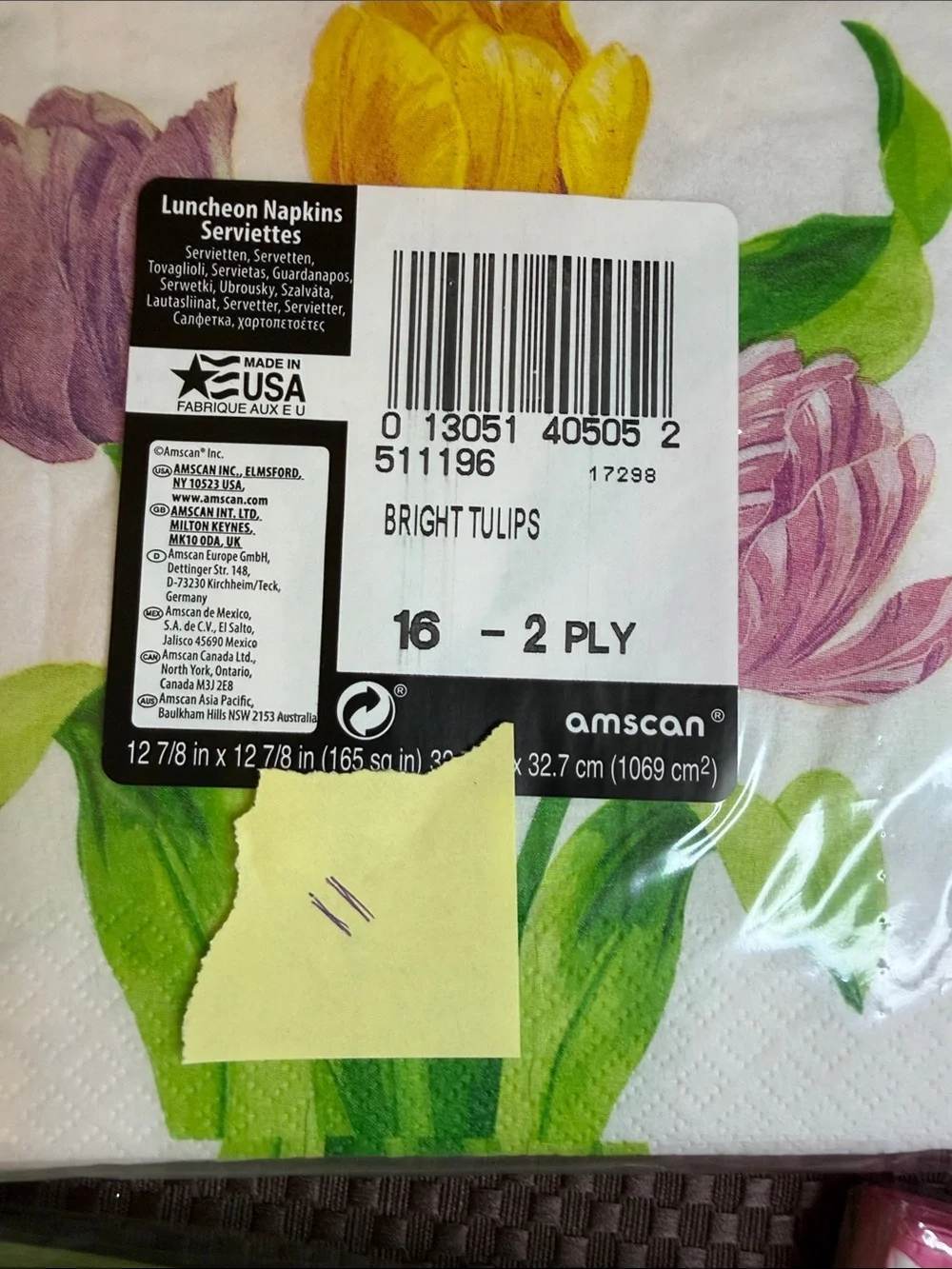 Vintage lot of RARE Amscan Napkins including Eileen West Floral pattern